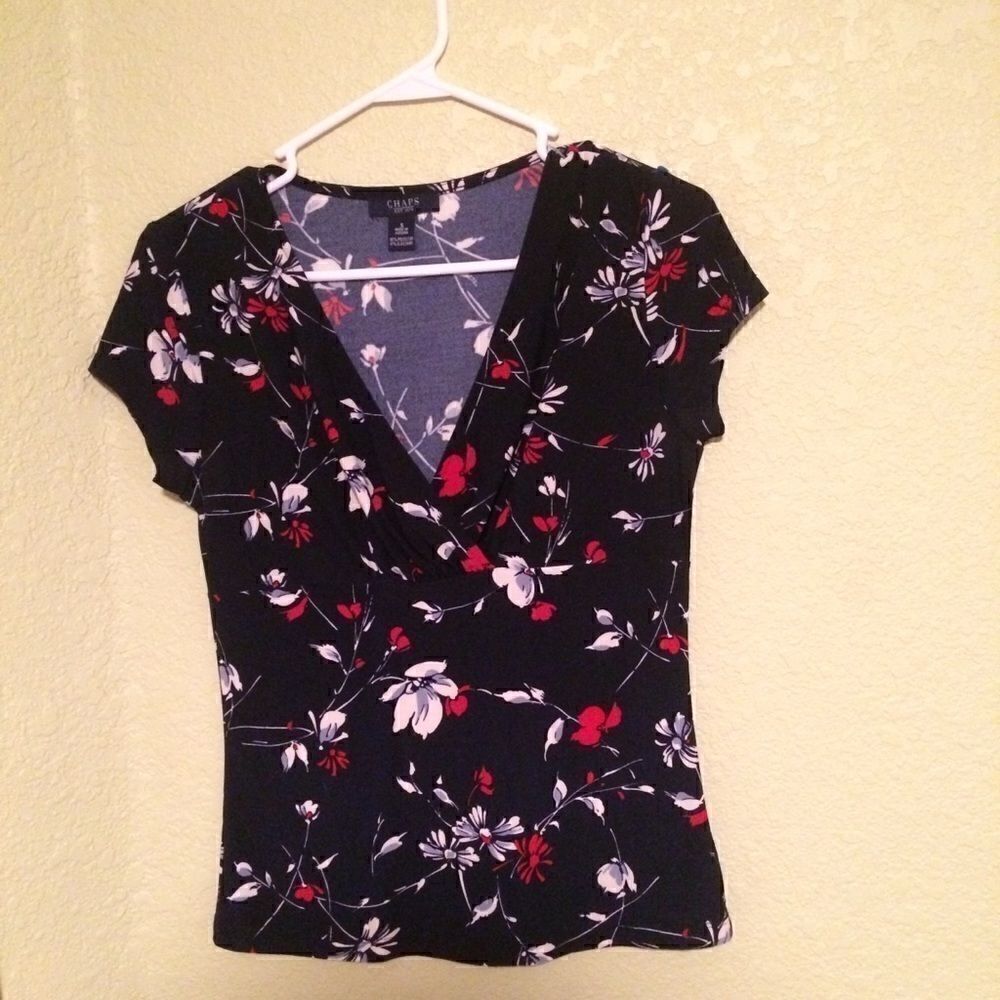 Chaps flower ladies blouse 